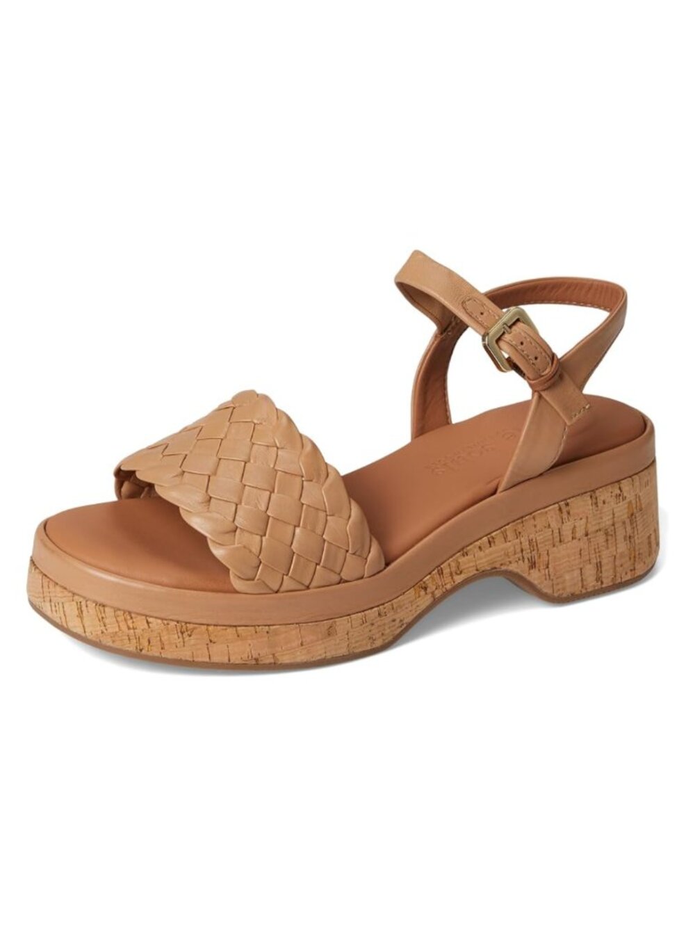 Gentle Souls Dorris Cork Low Wedge Comfort Sandals Tan Boho - Size 8.5M